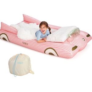 Barbie Pink white convertible muscle car blow up mattress slumber party pool toy